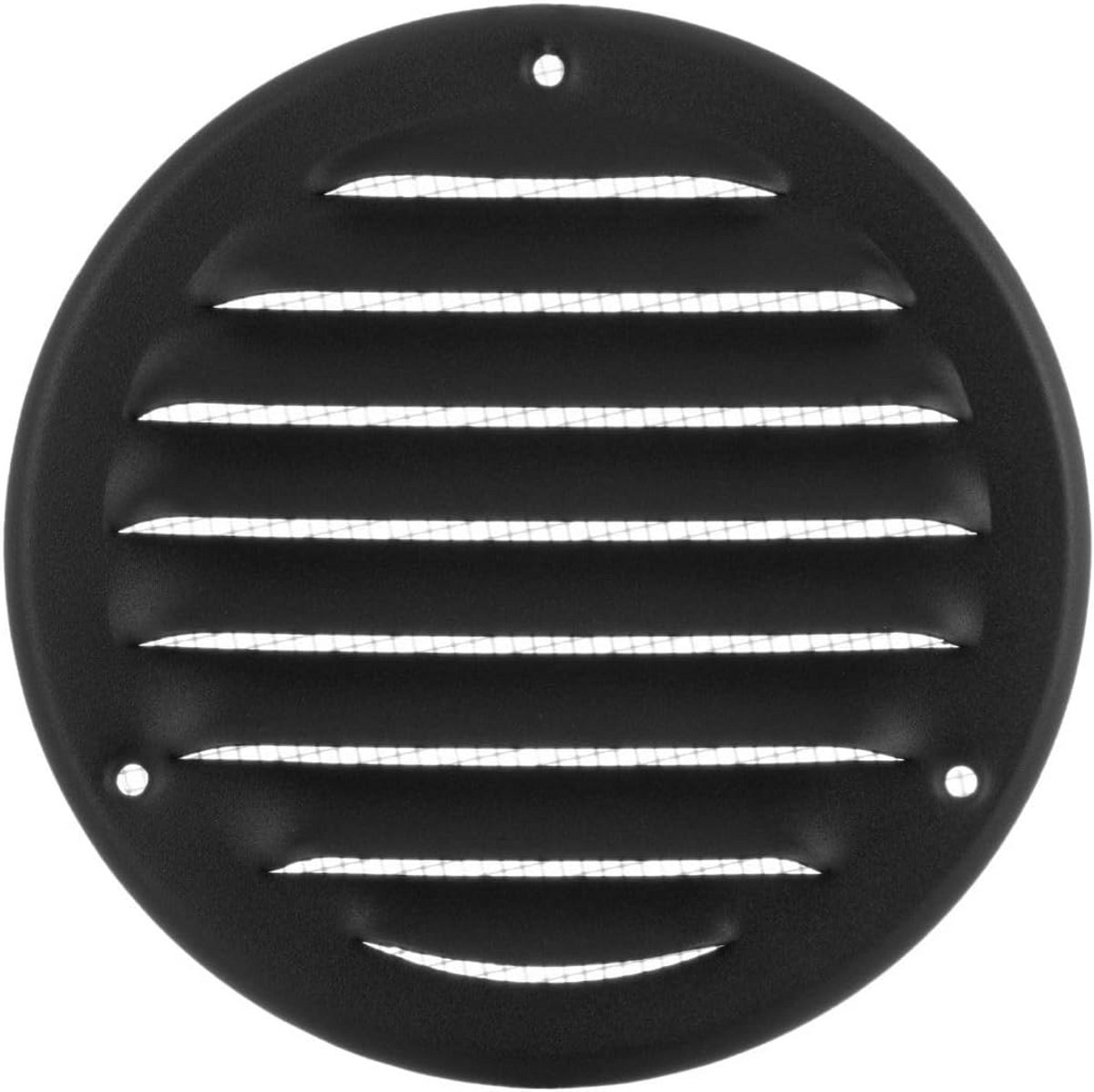 Ventilatierooster Rond 100mm Antraciet Staal met Insectenhor