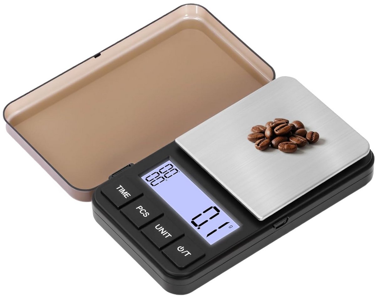 Digitale Koffieweegschaal met Timer - Precisie Keukenweegschaal 0,1g tot 2kg
