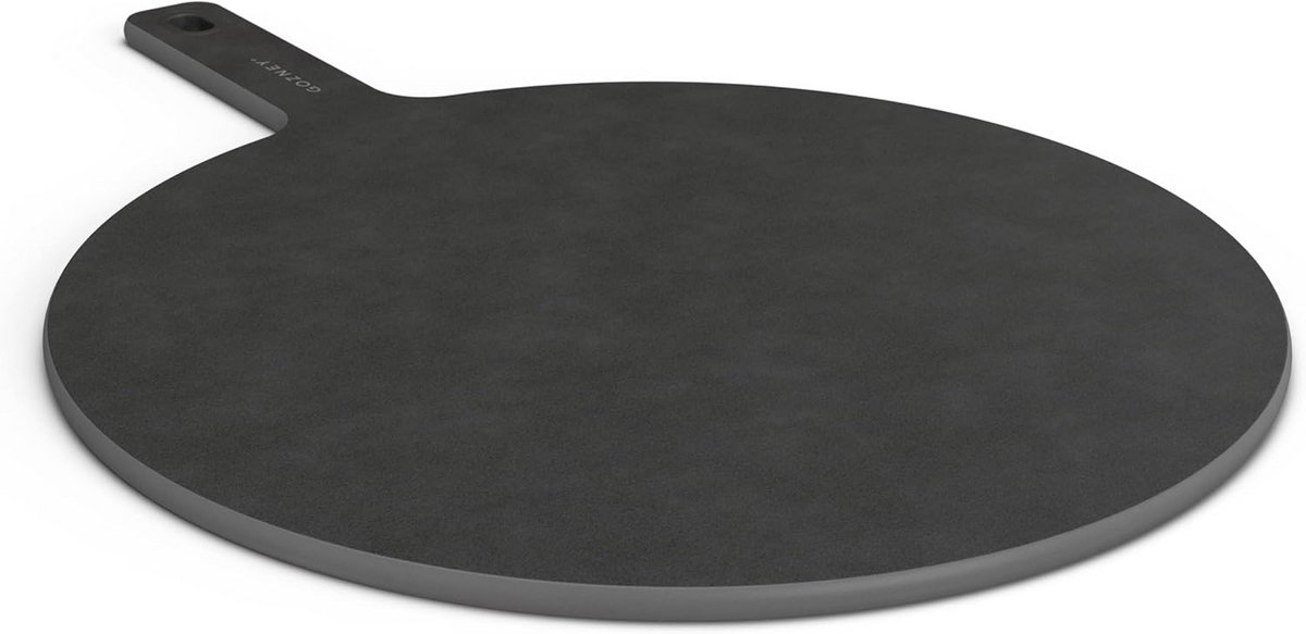 Grote Pizzaschep 35 cm Zwart Duurzaam Fibre Board Handgemaakt