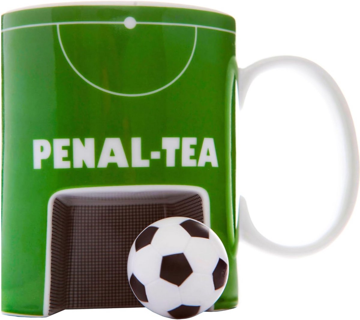 Interactieve Voetbalmok met Vingerschoenen en Bal - Keramiek Groen Cadeau