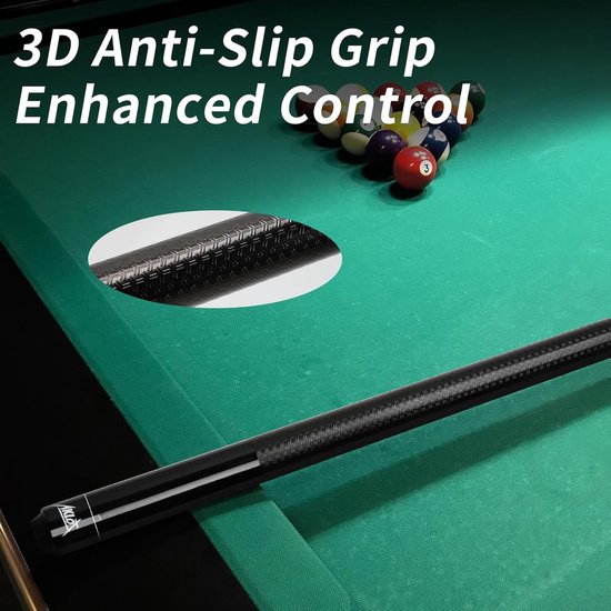 Professionele Billardkeu Set 58 Inch - Canadese Esdoorn, 13mm Ledertop & Antislip Grip van Merkloos — afbeelding 5
