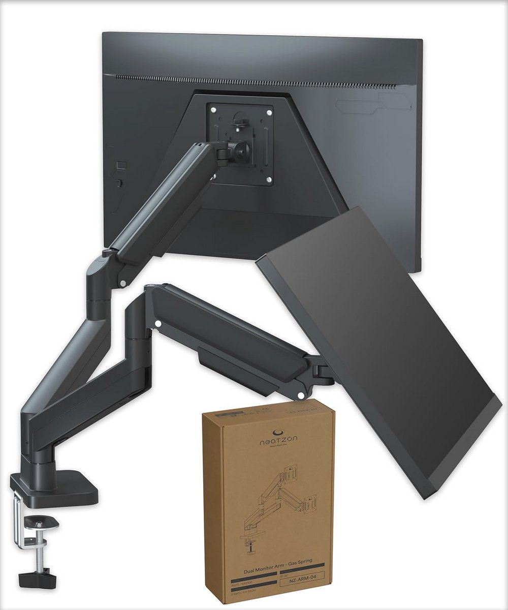 Hoogteverstelbare Dual 32-inch Monitorarm voor Desk Mount