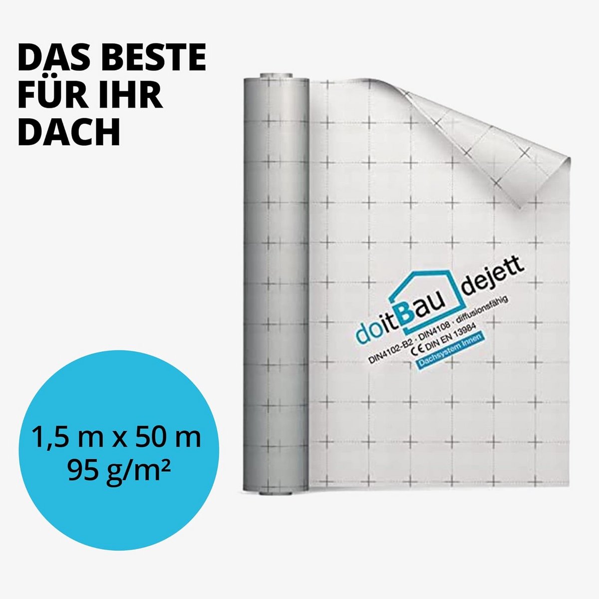 Dampremmende Dampremmelfolie 75m² - Dampfbremse Dak & Wand voor Dakconstructies