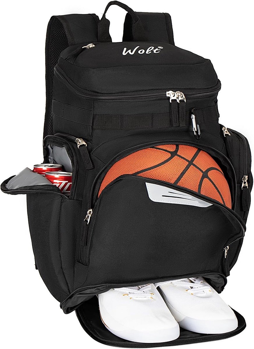 Sporttas met Bal- en Schoenenvak - Ergonomische Rugzak voor Basketbal, Voetbal en Volleybal