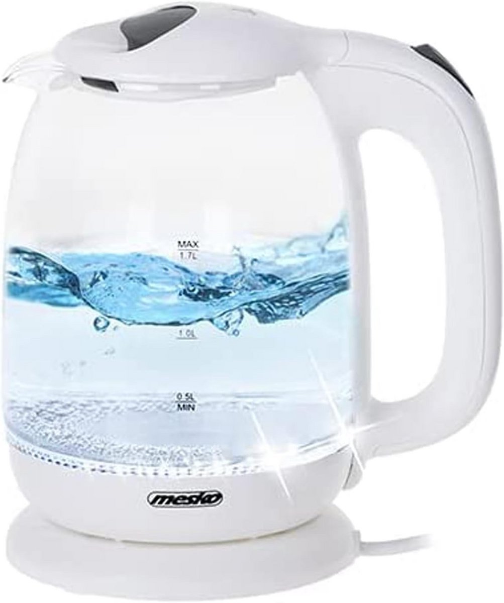 Glazen Waterkoker 1.7 Liter met 2200W Vermogen - LED Verlichting