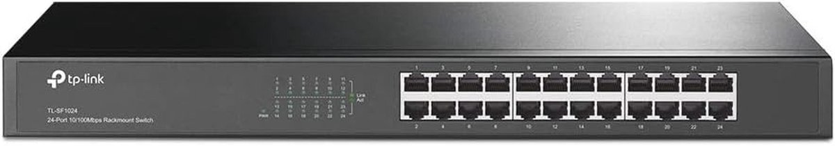 Netwerk-switch 24 poorten Unmanaged Fast Ethernet (10/100) Zwart
