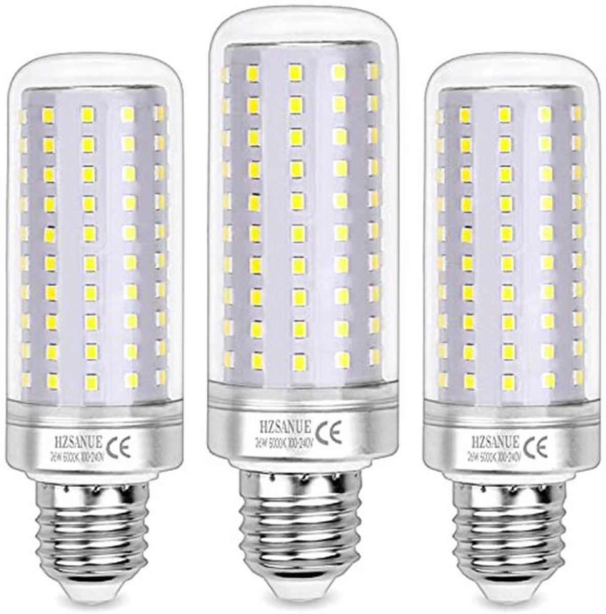 LED Lampen E27, 26 W, 3000 lm, Warm Witte Licht, 3 Stuks