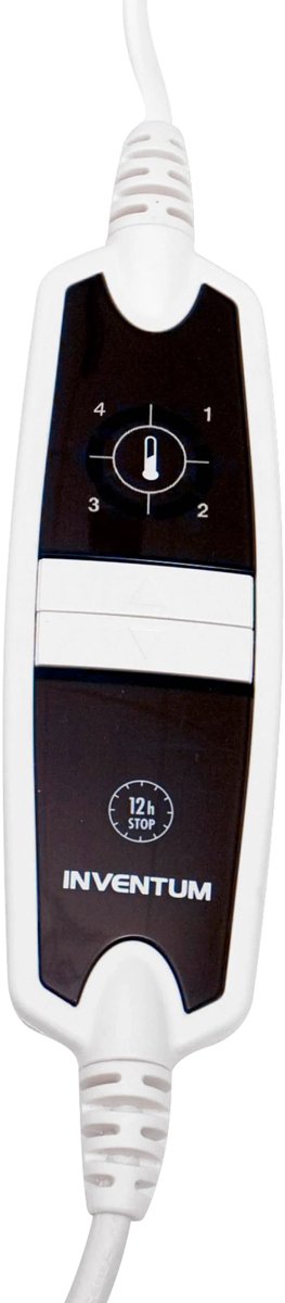 Inventum HN139G elektrische onderdeken 150x80 cm - 1-persoons - 4 warmtestanden - Antislip onderkant - Wasbaar - Fleece - Wit – foto 5