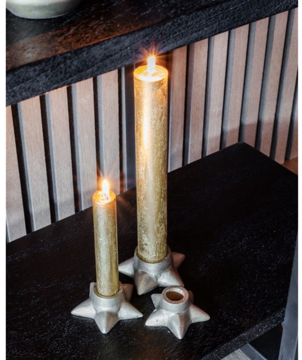 Home Society Kandelaar XL Gouden Ster set van 3