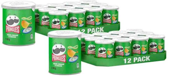 Pringles Chips Sour Cream & Onion - 2 x 12 x 40 gr - Voordeelverpakking