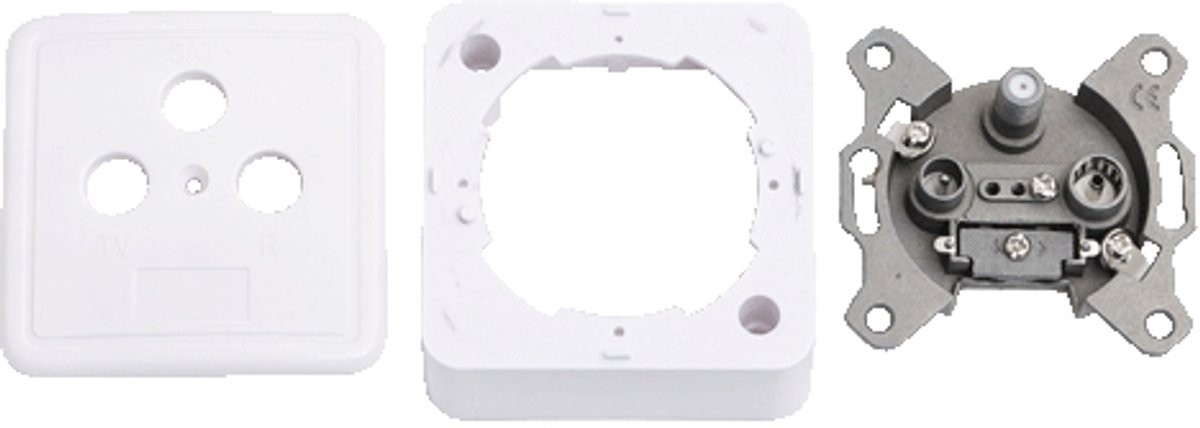 LogiLink CA1003 Antennedoos Opbouw (op muur) Doorvoerdoos