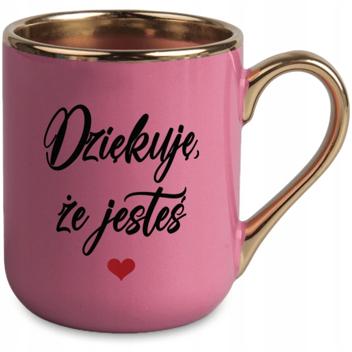 Roze mok met gouden rand - bedankt dat je er was!