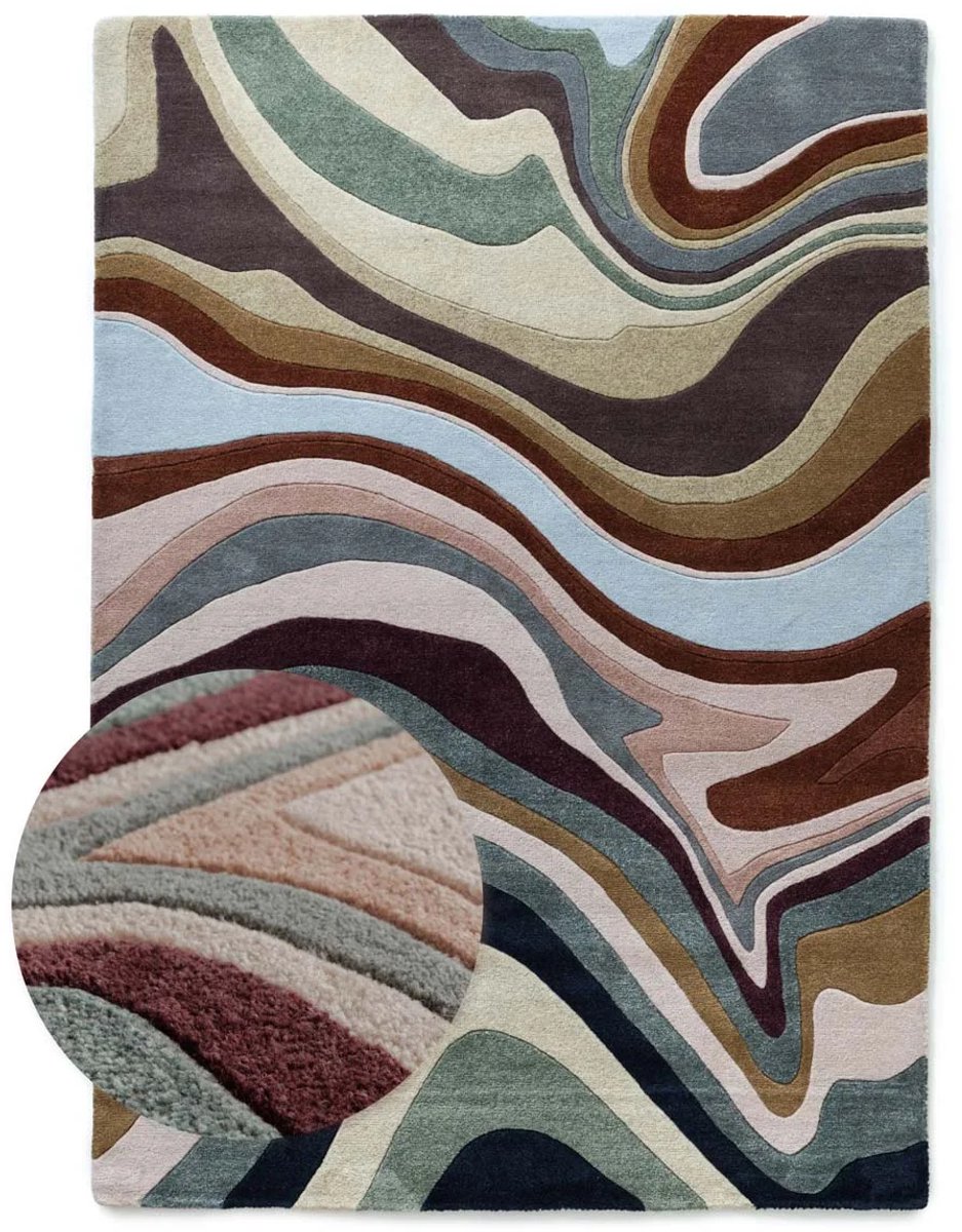 Modern vloerkleed - Skulptur Flow multi 240x340
