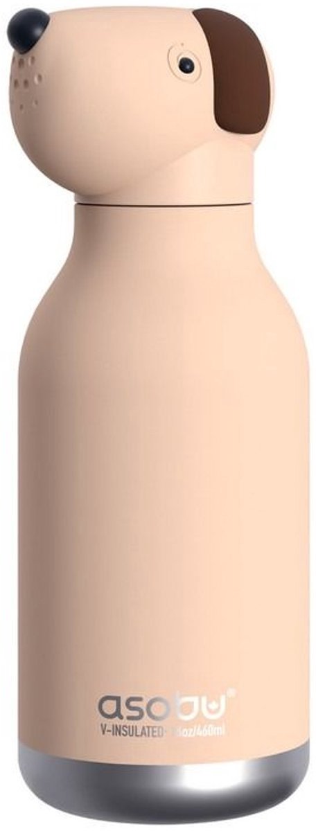Asobu Thermo Drinkfles Besties Beige Dog - 460ml - Beige