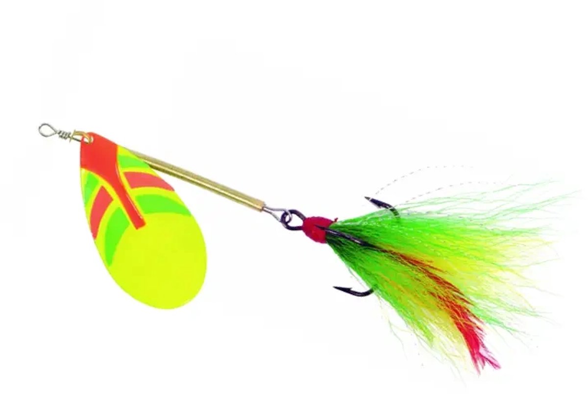 Ondex Buck Spinner maat 5 – 7,0 gram met enkel blad Fire Tiger