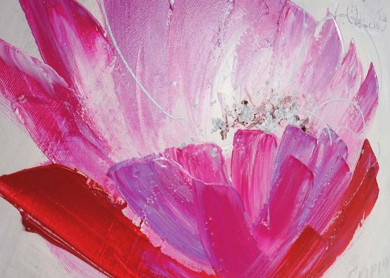 Handgeschilderde Olieverf schilderij Klaproos