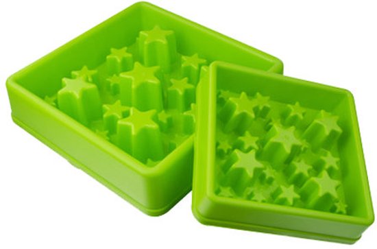 Eat Slow Live Longer Star Voerbak S – Ø 20.5 cm - Anti-schrok voerbak – Slow feeder voor honden – Anti-slip – Geschikt voor de kleinere hond - Groen