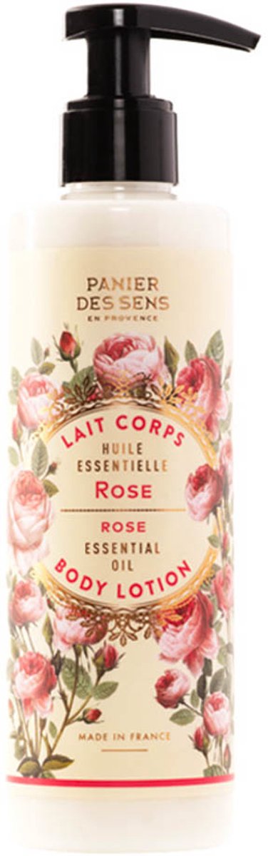 Panier des Sens Rejuvenating Rose, Lotion, Unisex, Hydraterend, Voedend, Verjongend, Verzachtend, Universele huid, 250 ml, Karitéboter