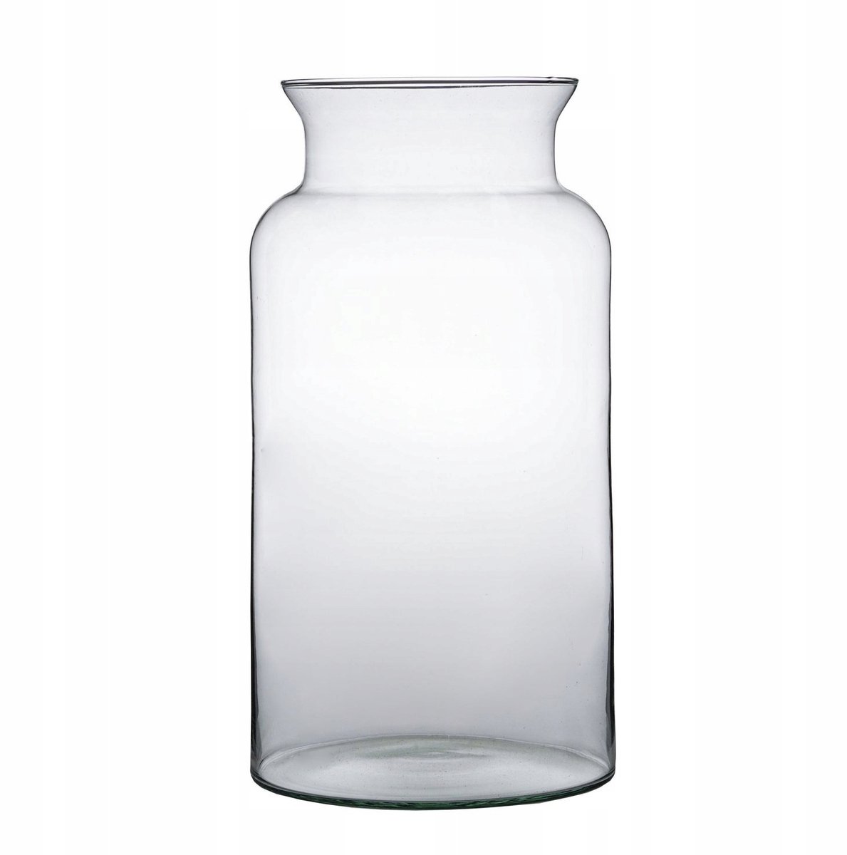 Grote Glazen Vaas - Handgeblazen, Transparant, H:35cm