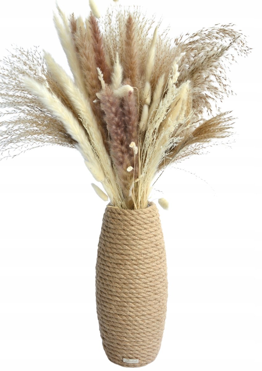 Regina Jute Vaas 31,5 cm - Boho-stijl, handgemaakt