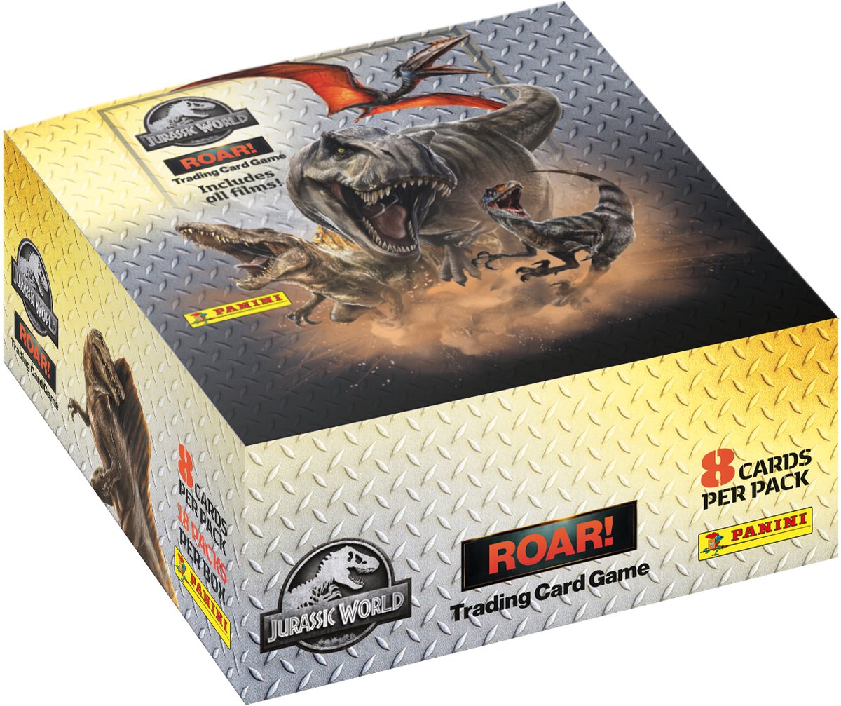 Doos met 18 pakketten - PANINI - JURASSIC WORLD 4 TCG - 144 kaarten + limited edition kaart #2