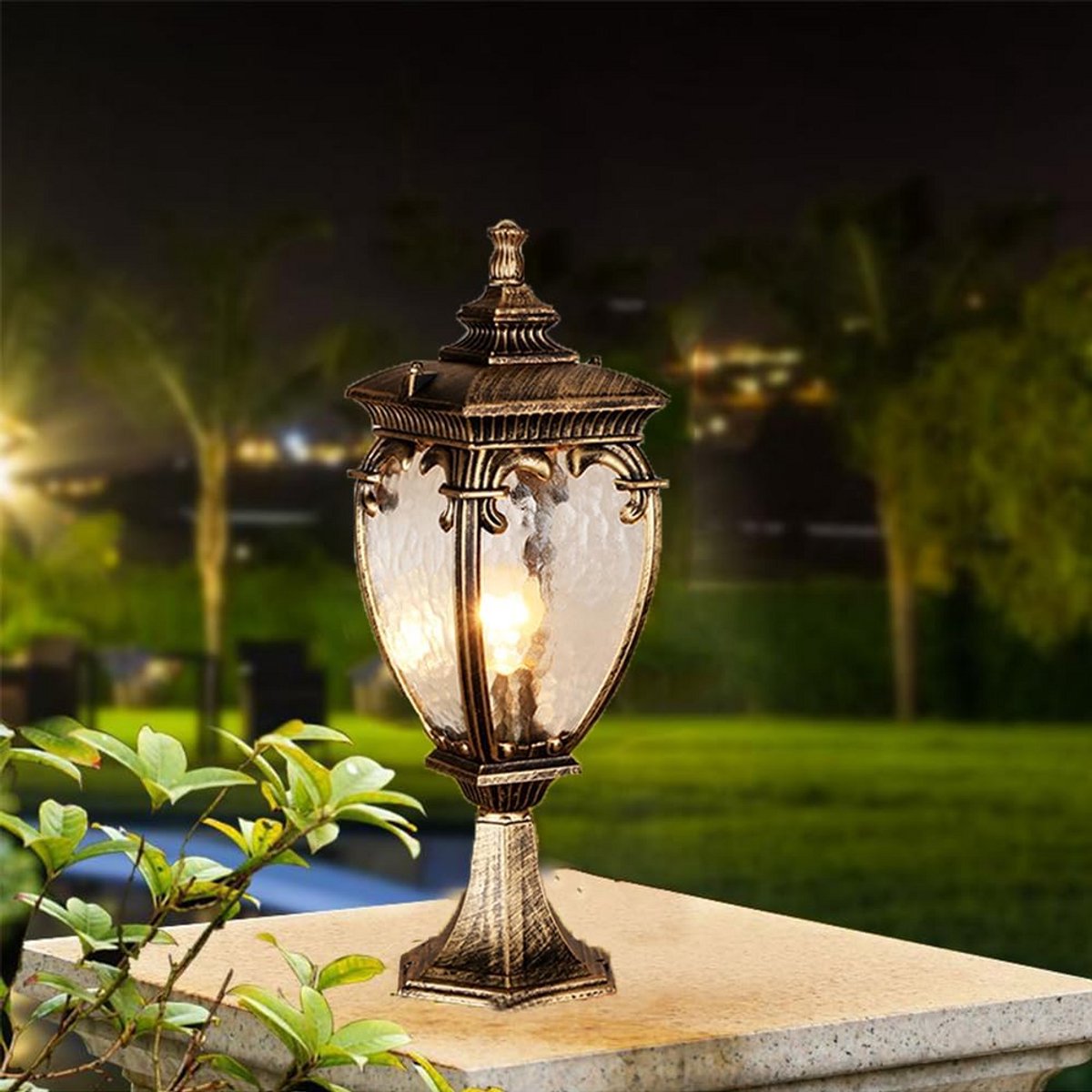 Waterdichte Buitenlamp voor Tuin en Padverlichting - Klassieke Zuillantaarn