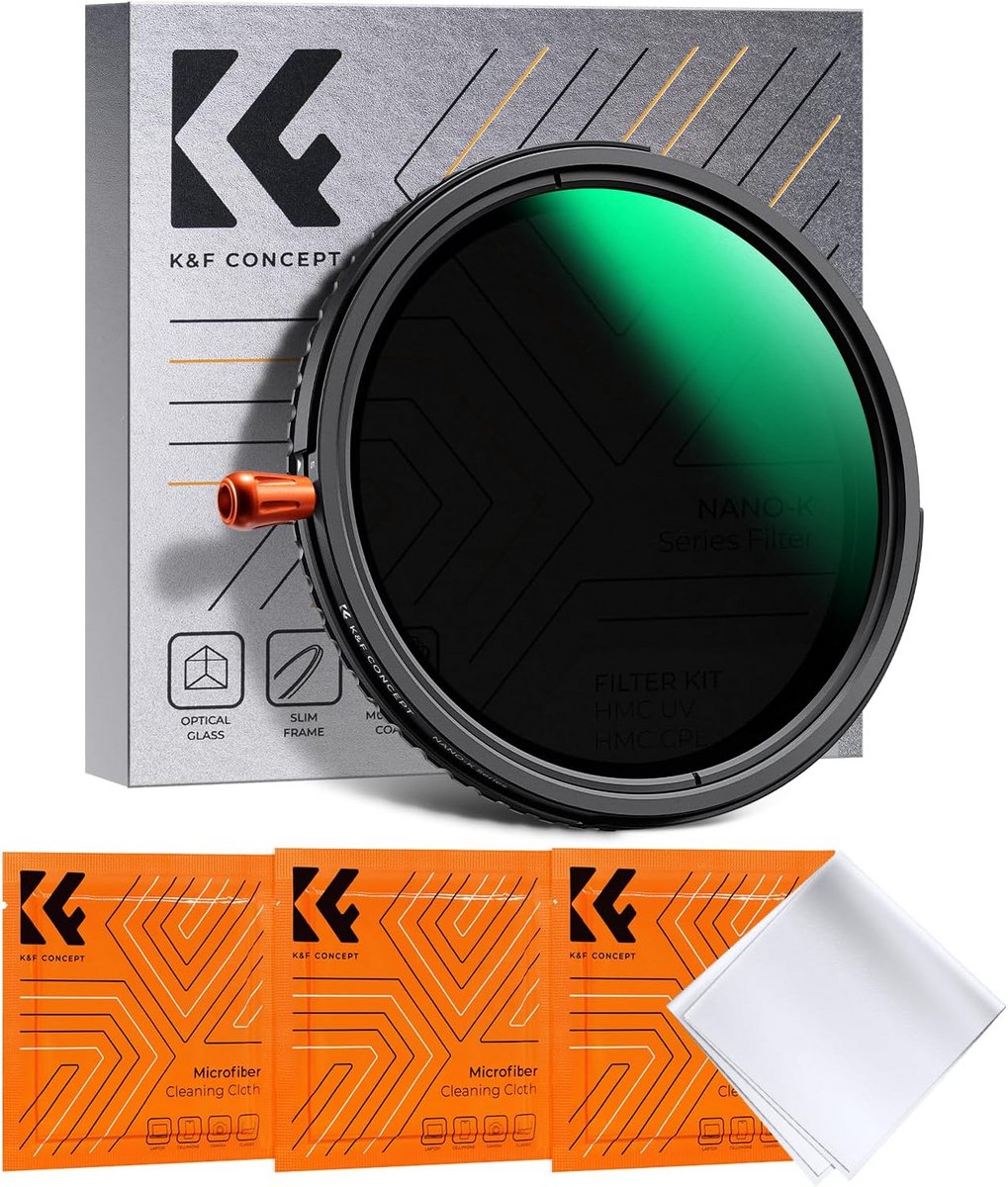 3-in-1 Variabel ND2-32, Black Mist 1/4 & CPL Camerafilter Set 52mm Neutral Density & Polarisatie