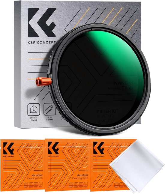 NEEWER 67 Mm Filterset – Variabele ND2-32 + CPL + 1/4 Black Diffusion – 3 Stuks – Met Coating, Etui & Reinigingsdoek – Voor Cameralenzen