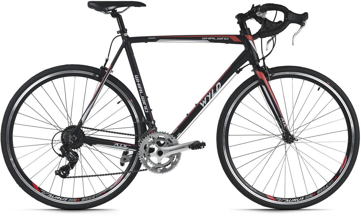 WYLD racefiets 28'' Whirlwind 50 zwart-rood 14 versnellingen framemaat 58 cm