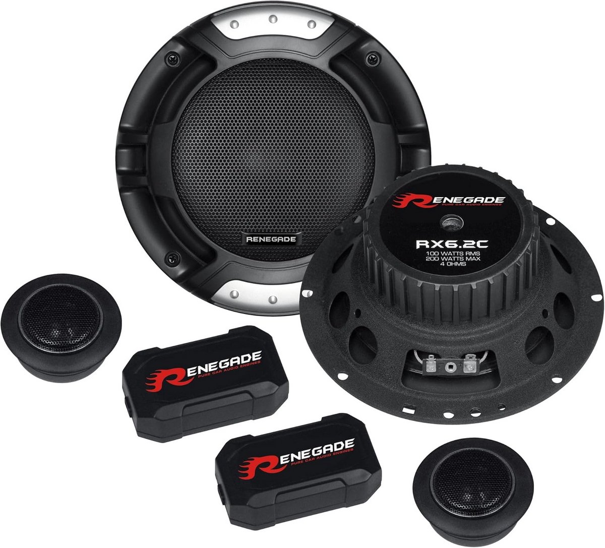 Oval 2-Weg Autospeakerset 200W - Krachtige Inbouw Speaker met Neodymium Tweeter