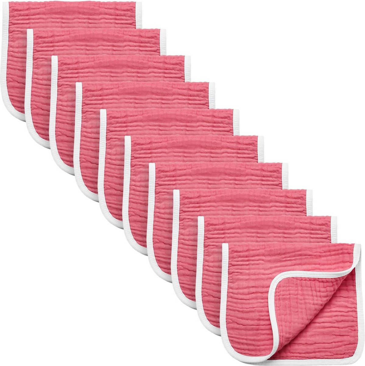 Hydrofiele Luiers XXL Set van 10 - Extra Zacht en Zeer Absorberend - 6 Lagen Katoen - 50x25 cm