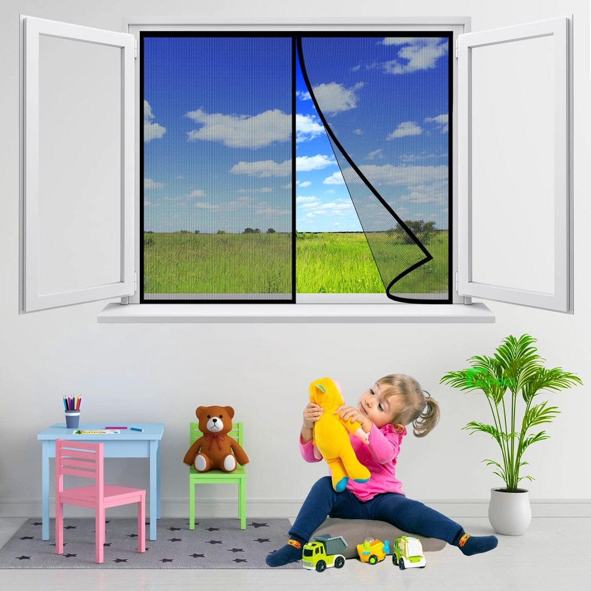 Magnetisch Douchedeur Afdichtingsstrip voor Glazen Schermen - 70x175cm Zwart - Zonder Bore