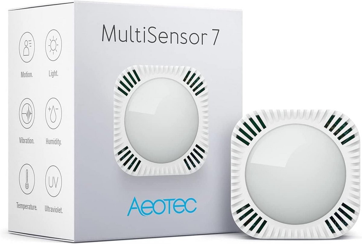 Slimme Z-Wave Multisensor met Beweging, Temperatuur, Licht en Vochtigheid