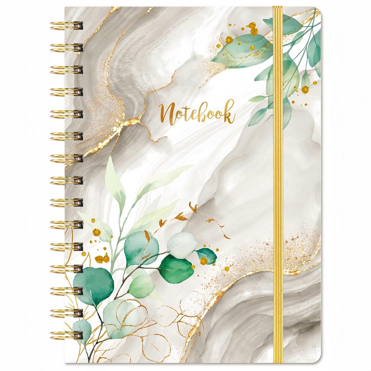 Gelinieerd Dagboek en Notitieboek A5 - Dik Premium Papier, Stevige Spiraalbinding & Waterdichte Hardcover