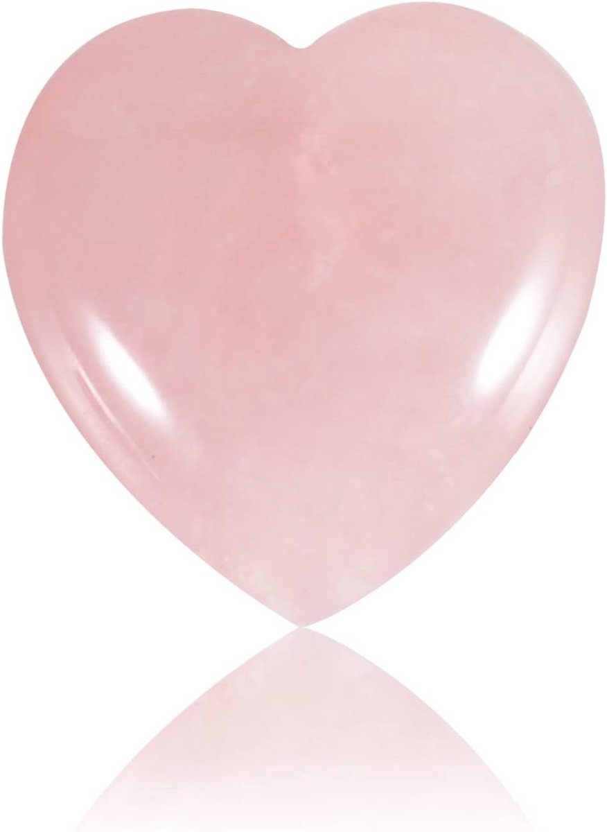 Hartvormige Rozenkwarts Kristal voor Liefde, Genezing en Meditatie
