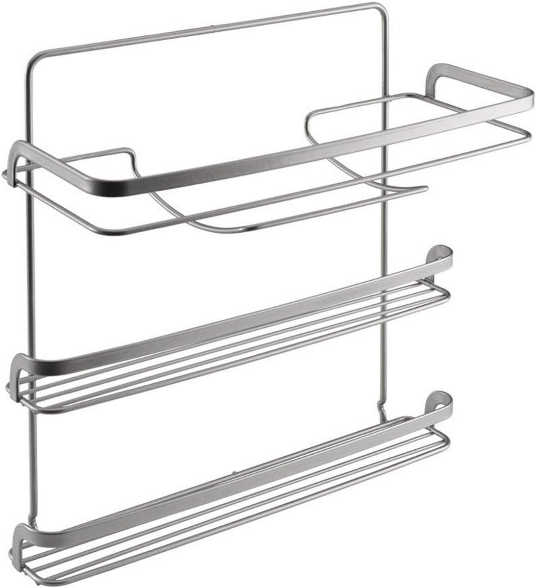 Keukenroldispenser 3-delig RVS Look Zonder Boren