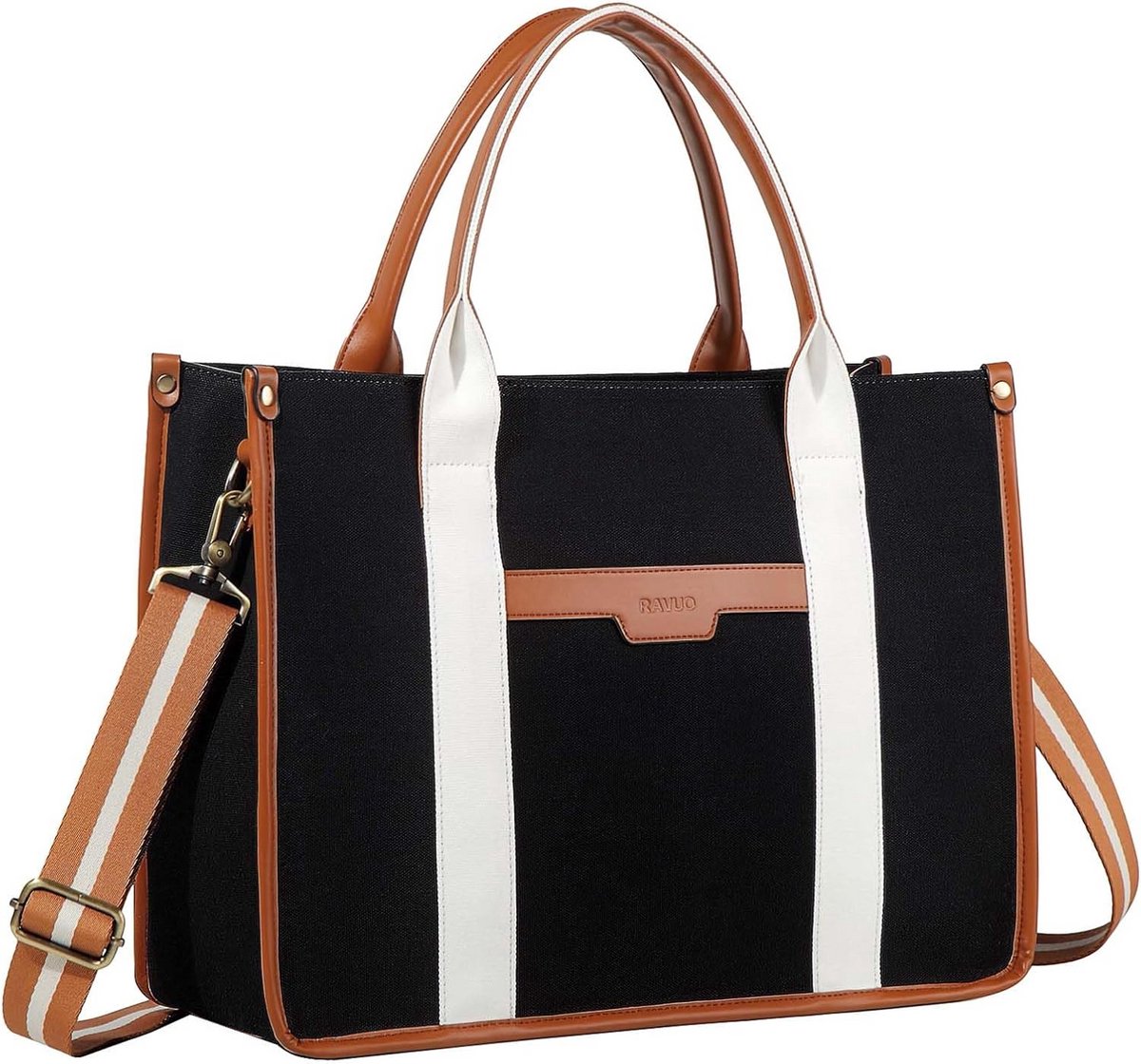 Waterdichte Laptoptas 15.6 Inch Canvas Dames Handtas met Schouderriem