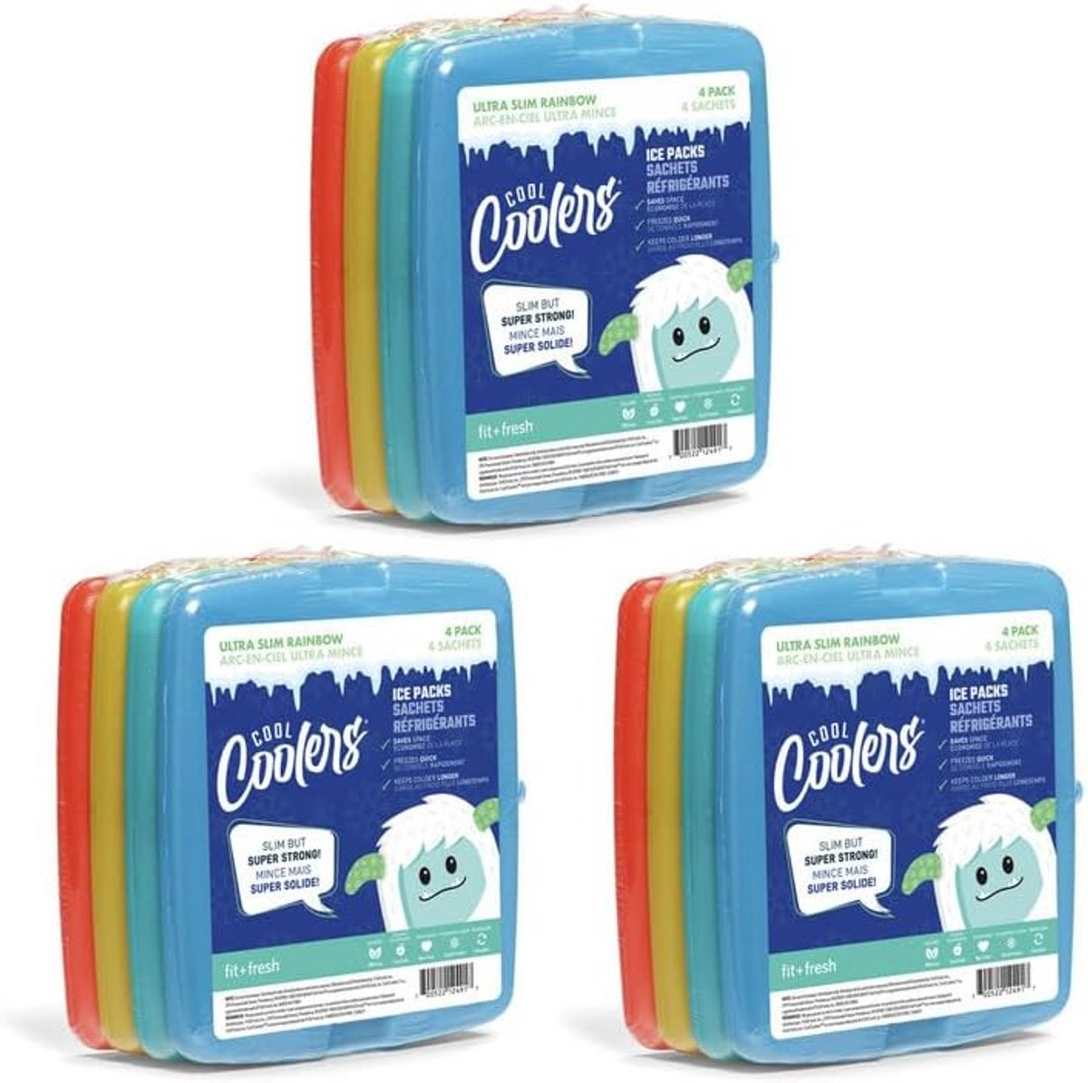 Slimme, Herbruikbare Ijspacks (12-Pack) - Dunne Koeltassen voor Lunchbox en Koelbox