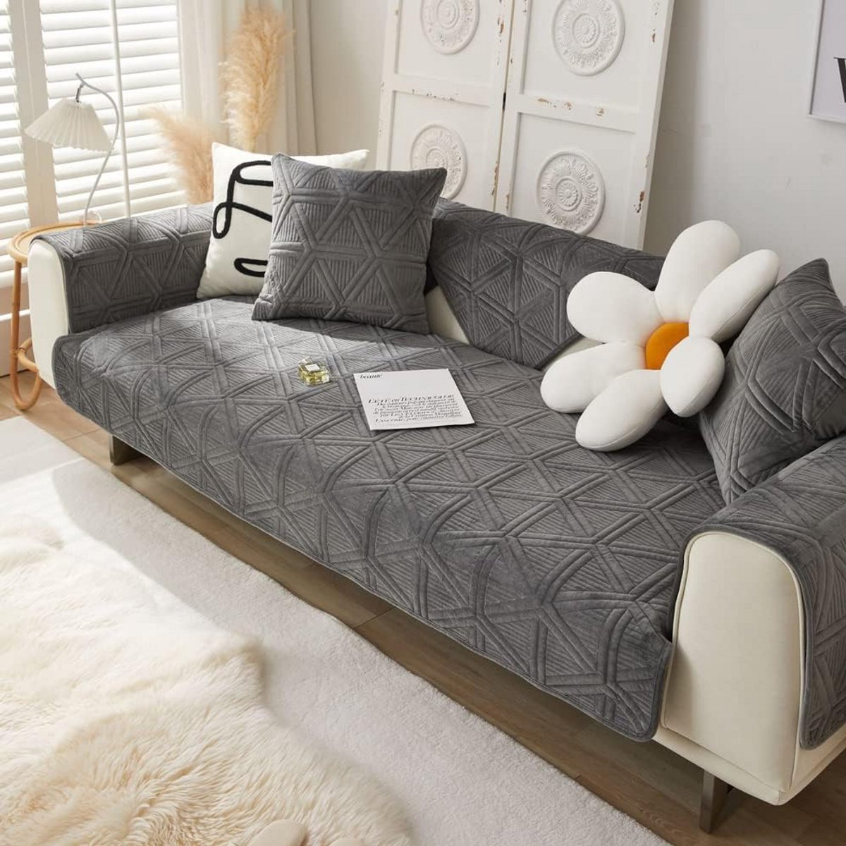 Sofa Blanket, Dog/Cat Couch Cover, Boho Blanket, Sofa Cover, 1-, 2-, 3-Seater, L-Shape, U-Shape, Corner Sofa, 70 x 70 cm