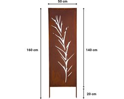 Metalen Schutting met Roest-Look voor Tuin en Terras