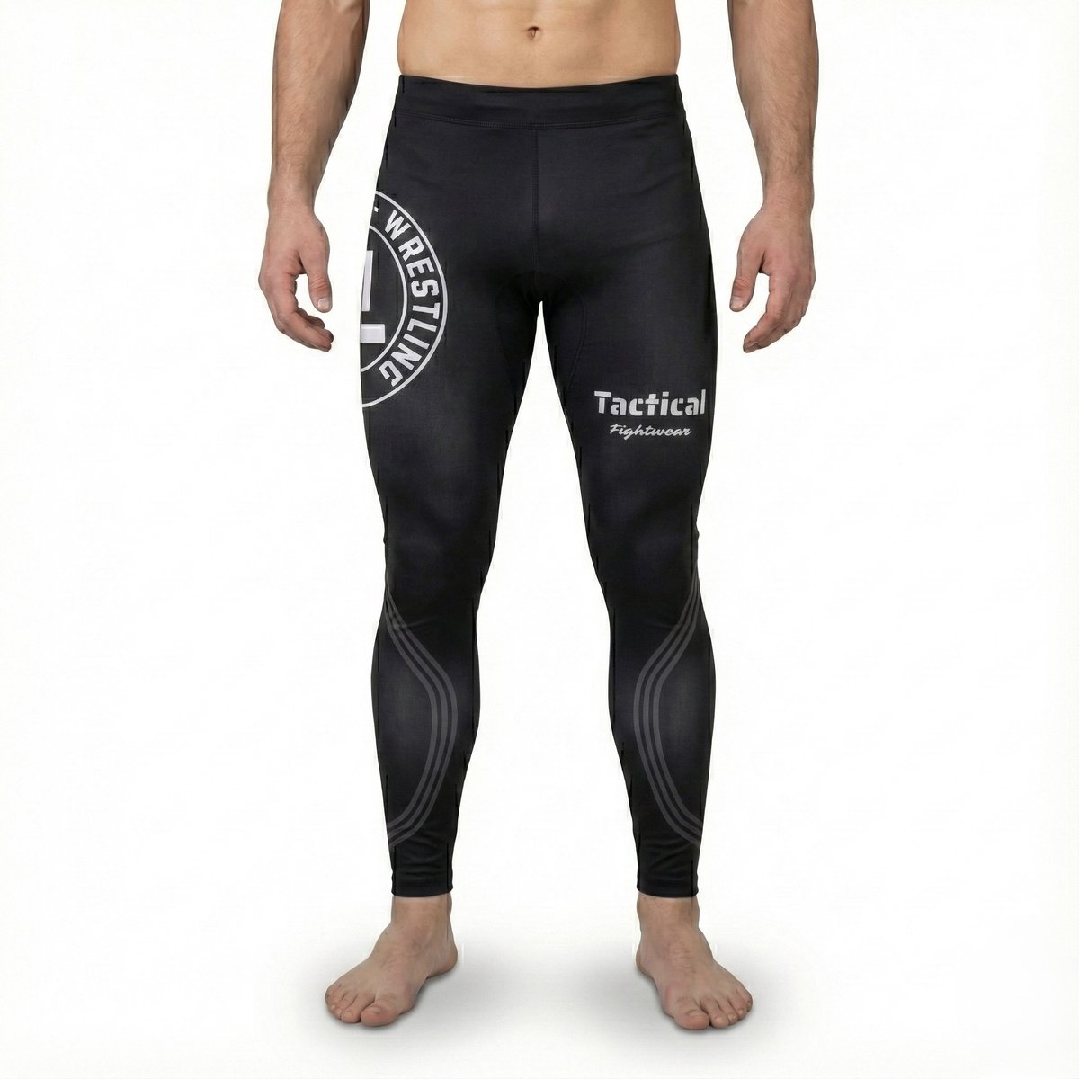 Tactical Fightwear Rashguard Legging Uniseks – Compressiebroek voor MMA, BJJ, Grappling & Kickboksen – Zwart – Maat XXL