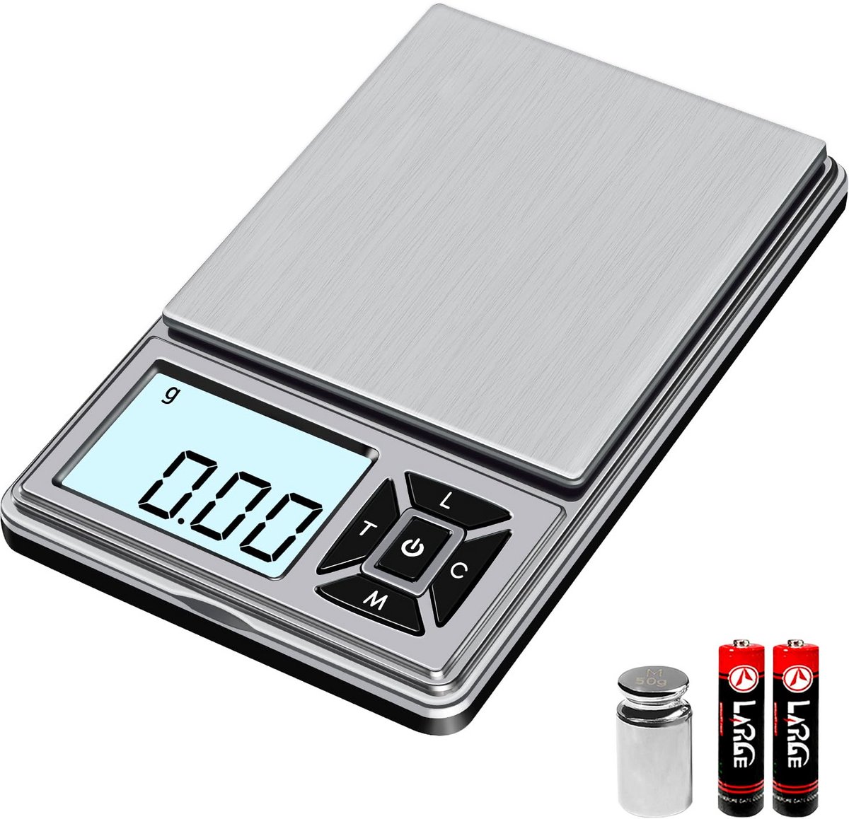 Mini Digitale Zakweegschaal 300g x 0.01g Precisie – Voor Sieraden, Poeders & Kruiden