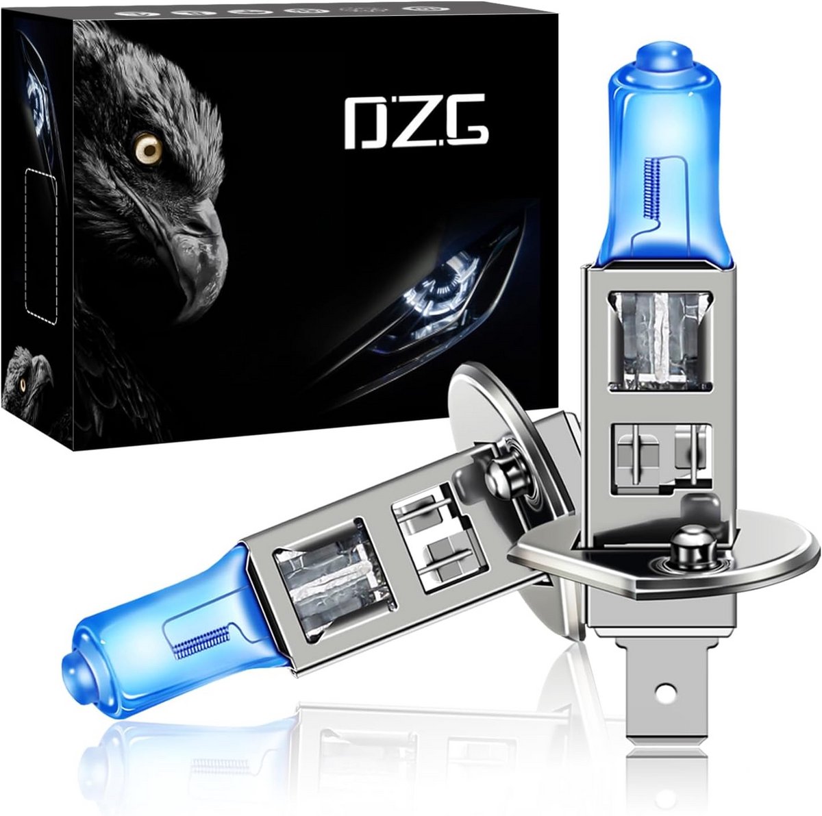 H1 Halogeenlampen Set van 2 - 12V 55W Super Wit Koplampverlichting 5500K