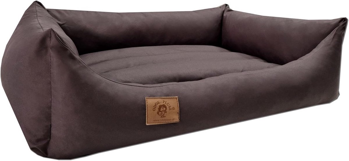 Groot Hondenkussen XL 90x60 cm Waterdicht Bruin Hondenmand voor Binnen en Buiten thumbnail 2