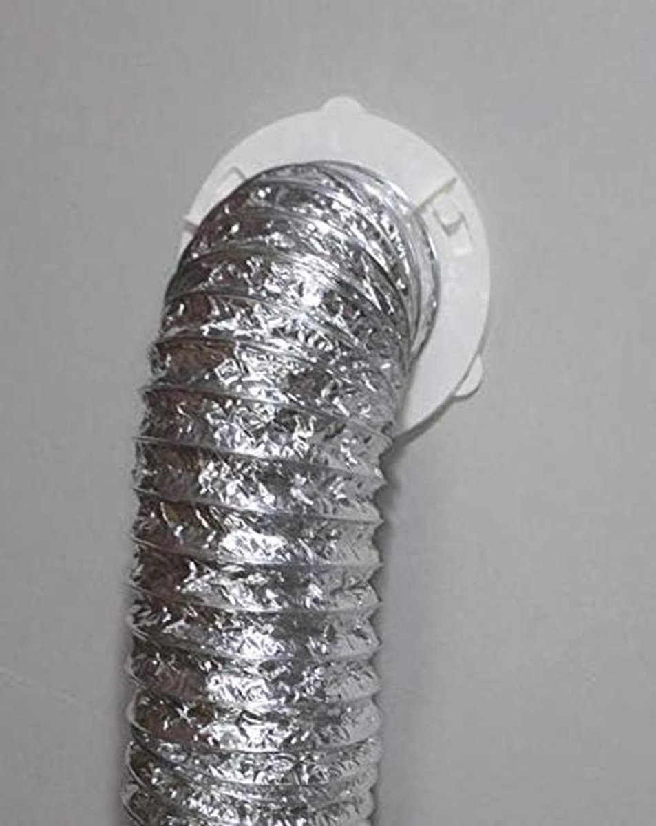Witte Drogerkanaal Wandconnector met Snelle Aansluiting voor 15cm naar 10cm Ventilatiebuizen