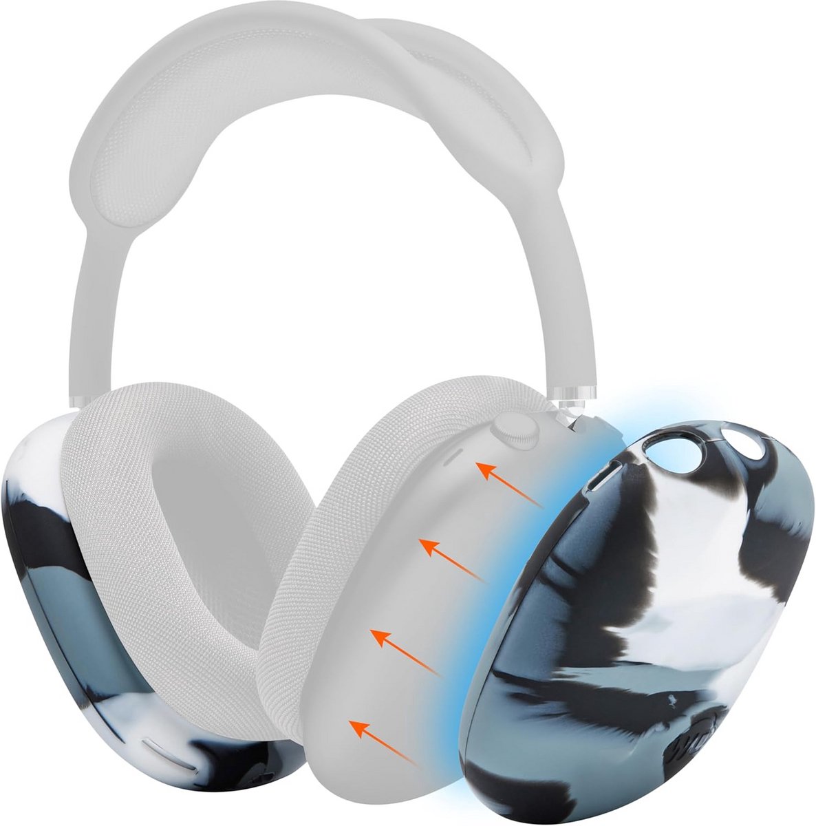 Beschermhoes Hoofdtelefoon Buitenkant voor Airpods Max - Premium Siliconen Oorkap Covers