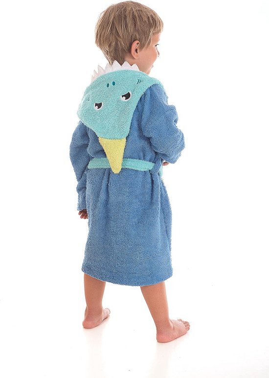 Kinderbadjas met Capuchon en Oren - 100% Katoen - Unisex voor Jongens en Meisjes — afbeelding 4