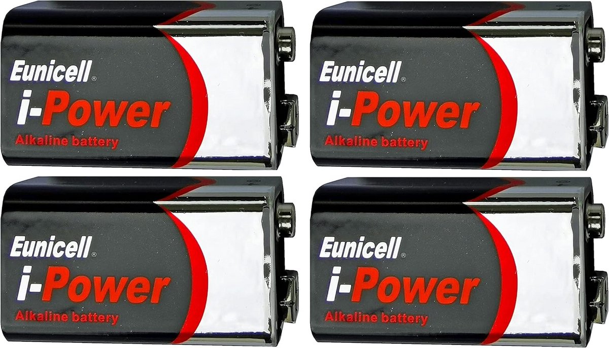 9V Blok Batterij Alkaline (LR61) - Sterke 9 Volt Batterij voor Apparaten