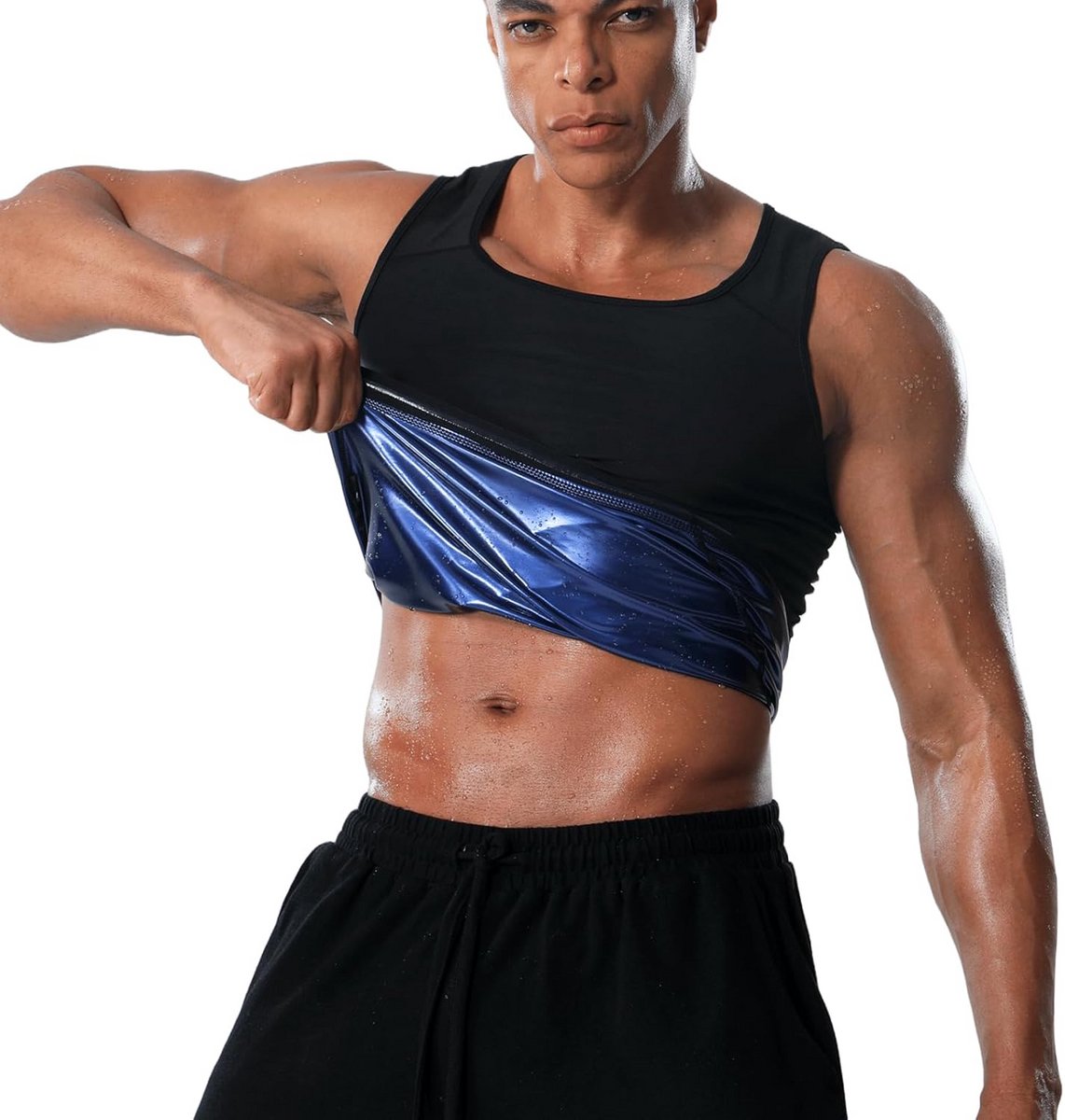 Zweetvest voor Heren Sauna Trainingsshirt voor Workout en Gewichtsverlies