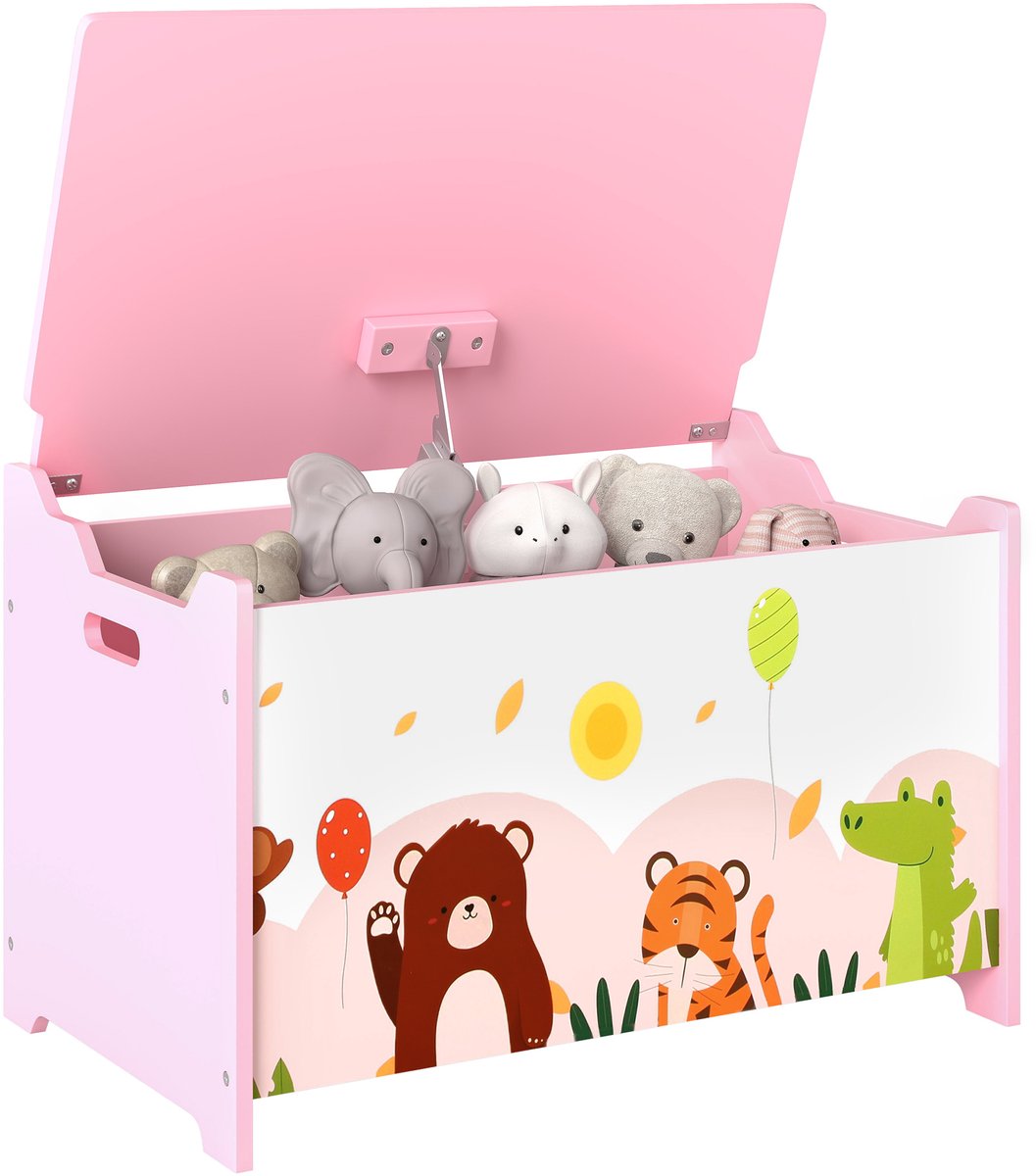 AIYAPLAY - Kinderopbergkist - MDF - 60x37x39cm - Roze